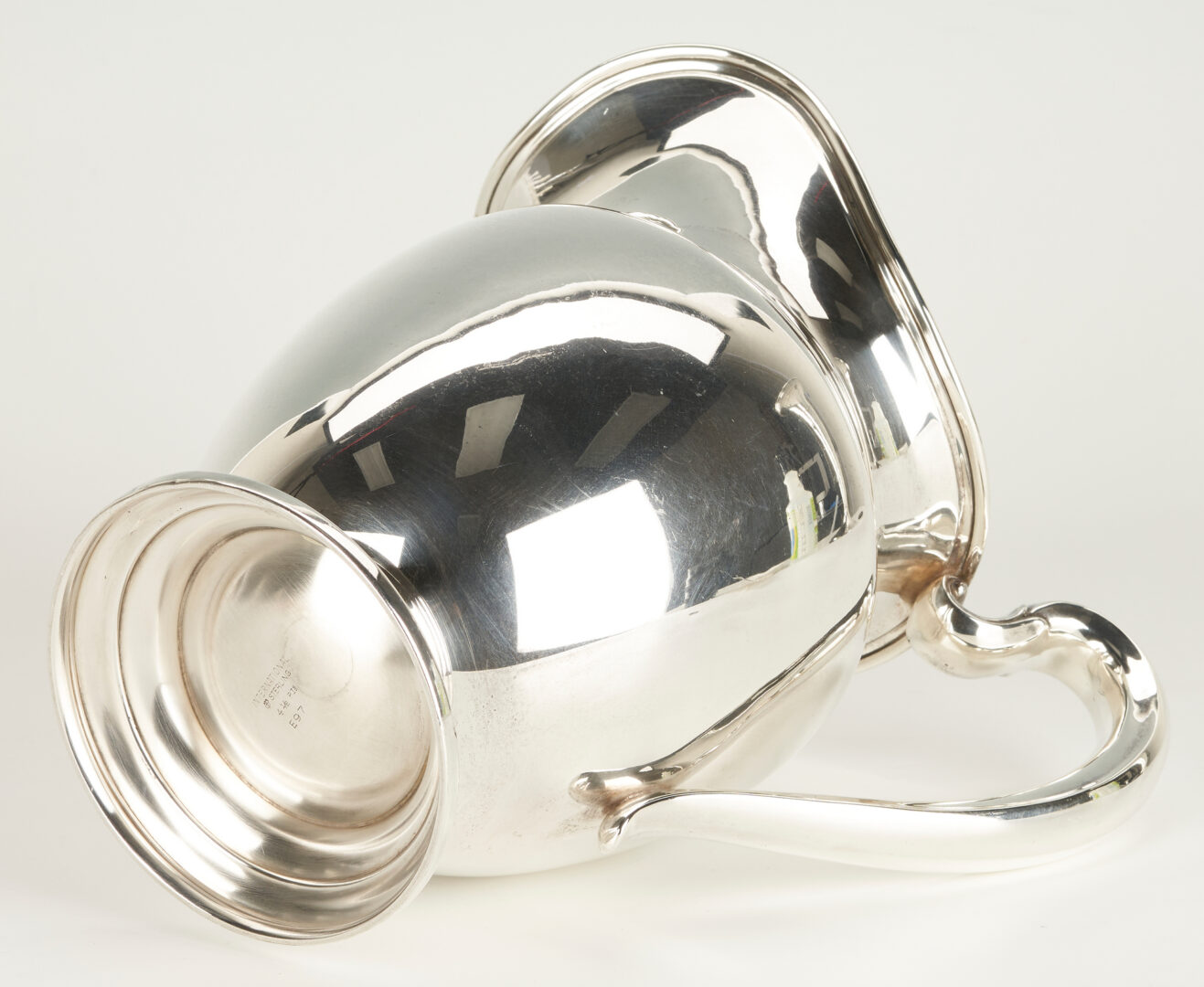 Lot 1139: 2 Sterling Silver Hollowware Items, incl. International Water Pitcher, La Pierre Trumpet Vase w/ Weighted Base