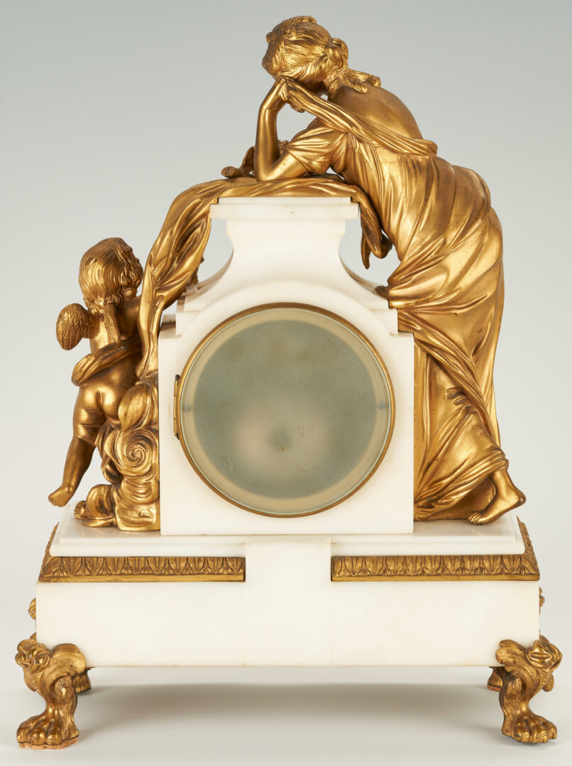 Lot 114: French Ormolu Garniture, Vincenti & Cie Clock,  After Falconet