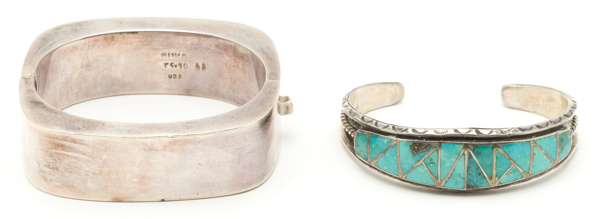 Lot 1182: 3 Native American Jewelry Items plus 1 Tiffany & Co Heart Belt