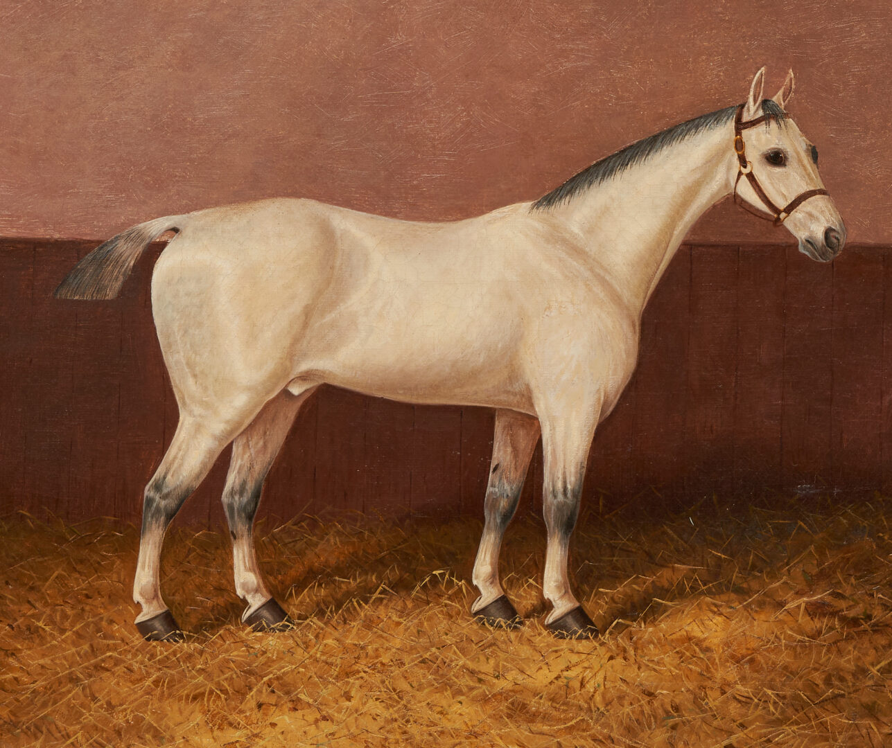 Lot 118: James Clark O/C English Equestrian Painting