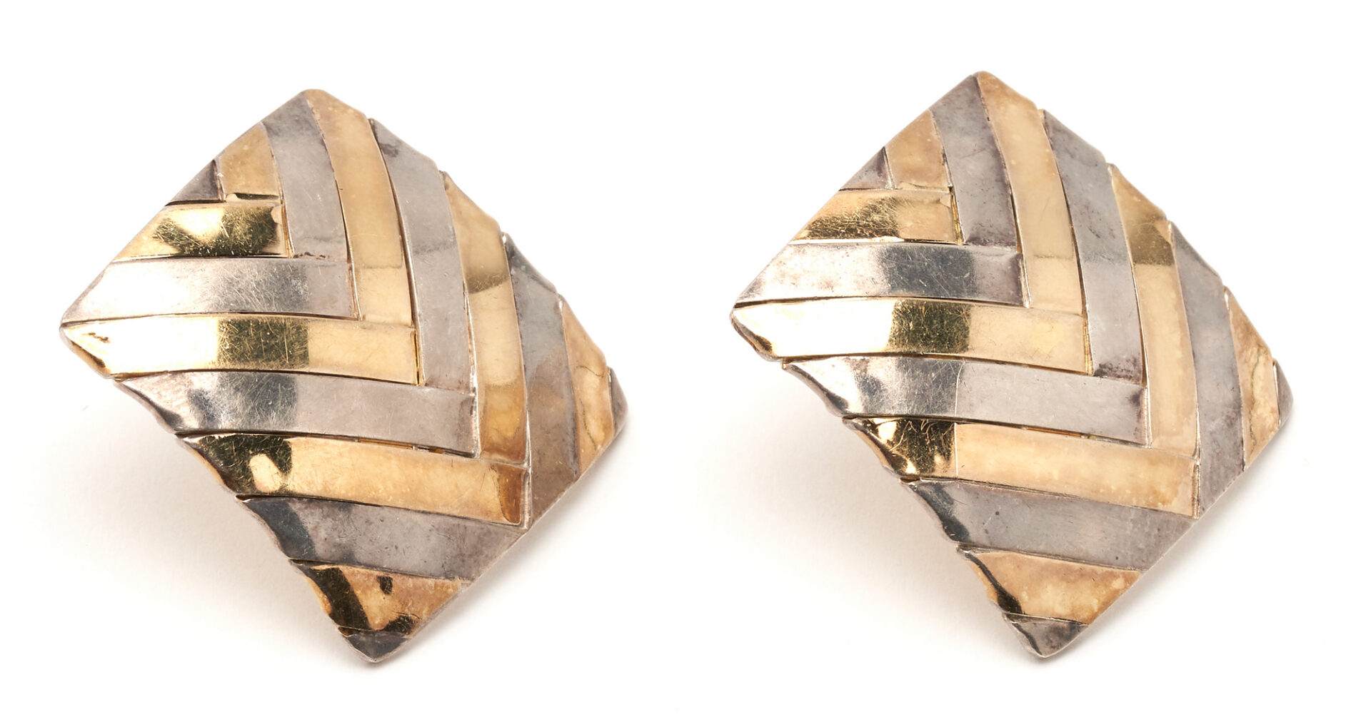 Lot 1193: Gabriel Ofiesh Designer Two-Tone Bracelet & Earrings Set