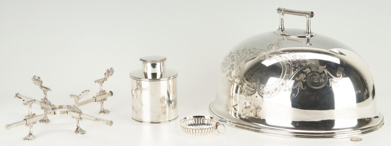 Lot 1206: 4 European Silverplated Items, incl. Christofle & Sheffield
