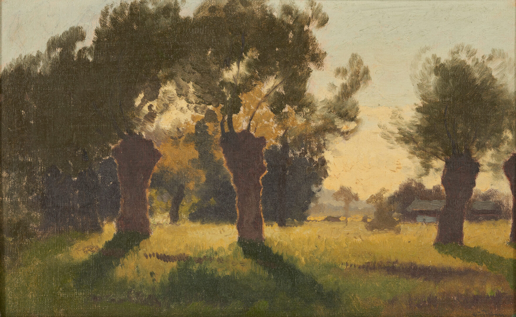 Lot 129: Josef Wopfner Oil Painting, Pastures in the Evening Sun, Catalogue Raisonne Fig. 465