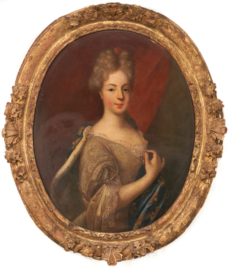 Lot 134: Manner of Pierre Gobert, O/C Portrait of a Young Lady