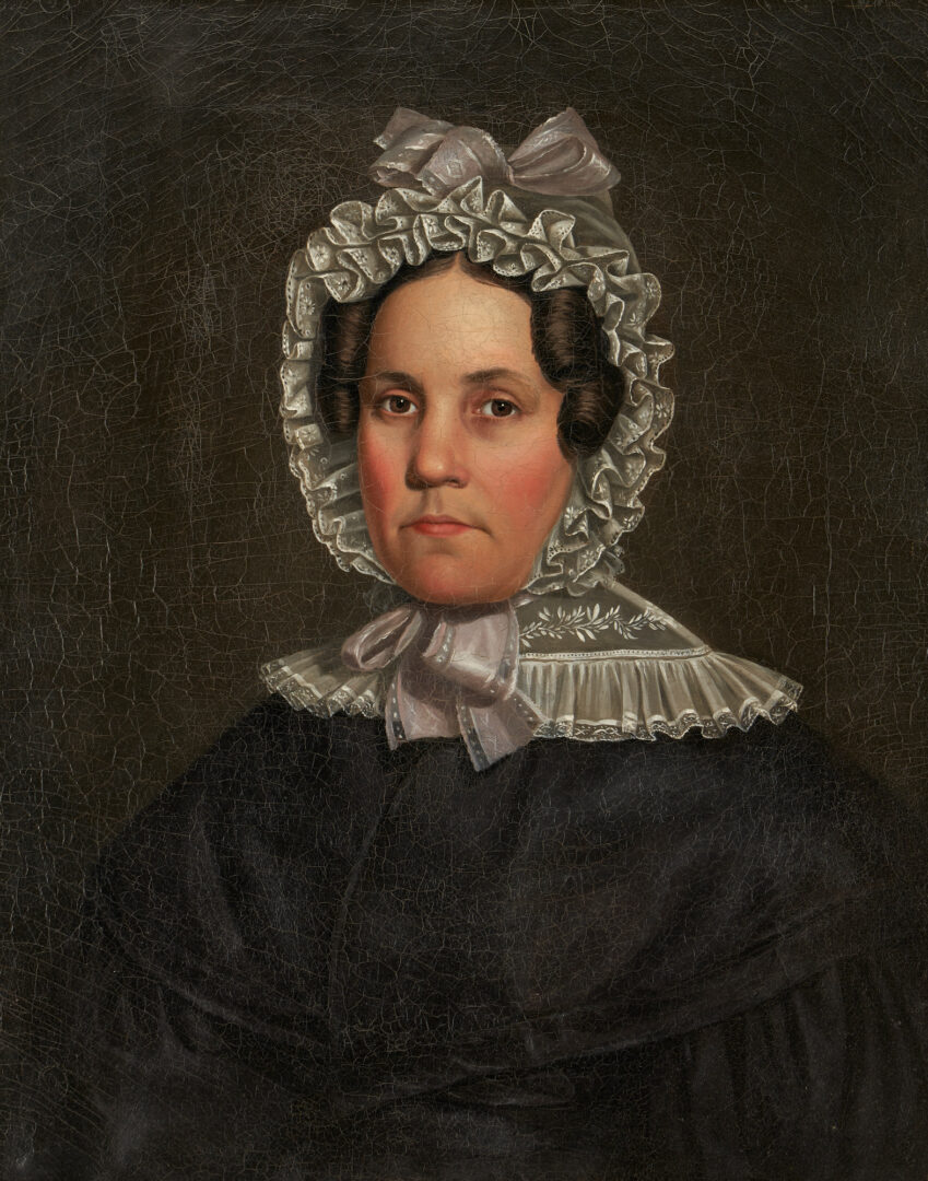 Lot 140: William Tylee Ranney, Oil Portrait of Clarissa Ranney