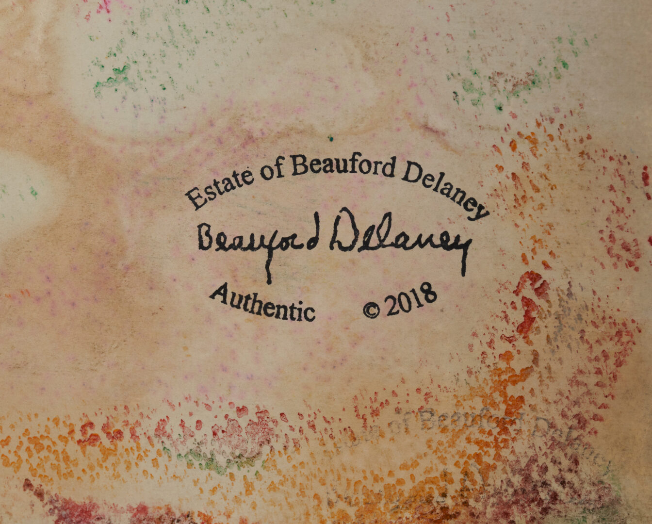Lot 145: Beauford Delaney Pastel Portrait of a Man