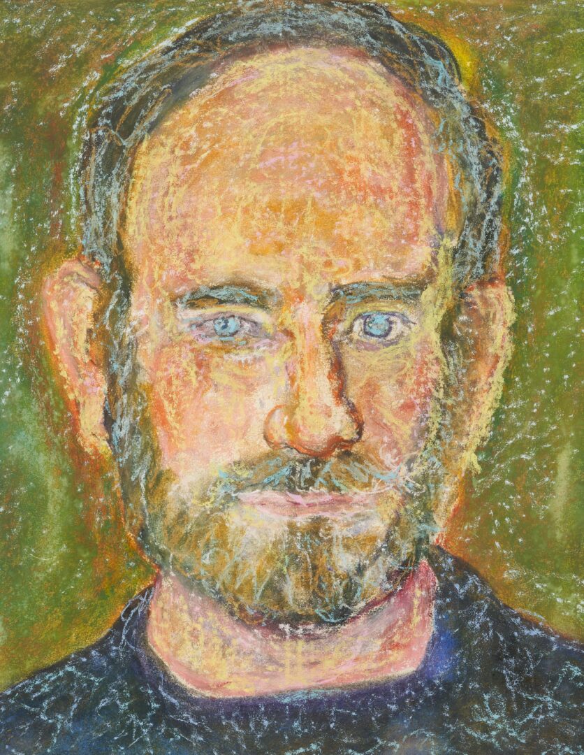 Lot 145: Beauford Delaney Pastel Portrait of a Man