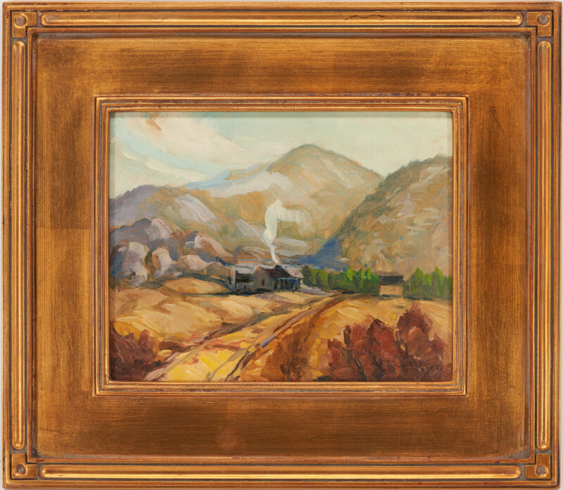 Lot 158: Louis Jones O/C Mountain Landscape Painting, A Winter Day In The Smokies