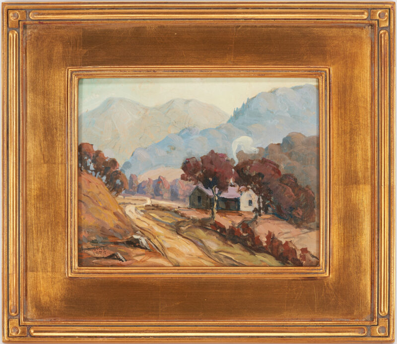 Lot 159: Louis E. Jones O/C Mountain Landscape Painting, In a Sunny Cove In the Smokies