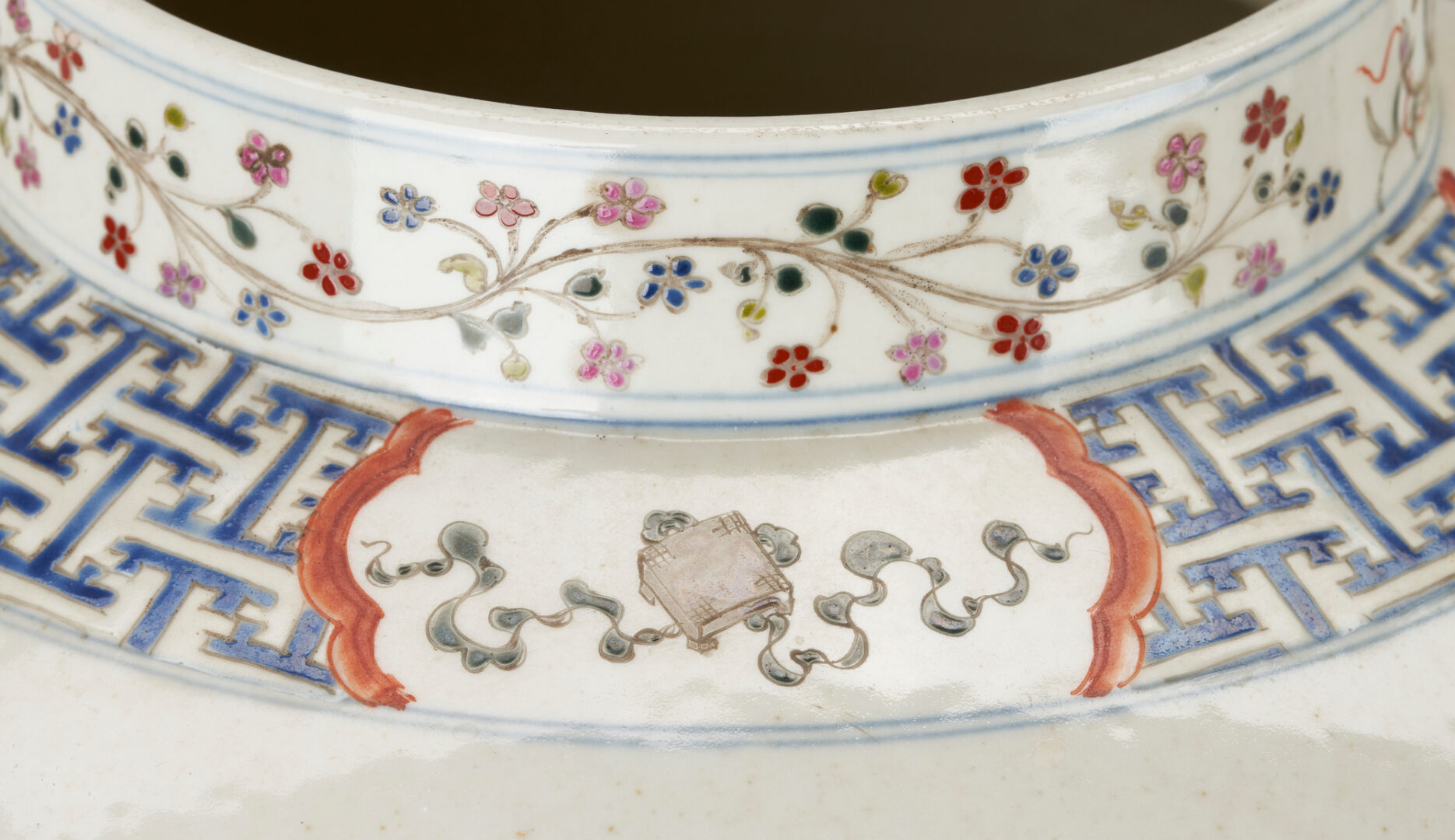 Lot 15: Pair Large Famille Rose Porcelain Covered Jars