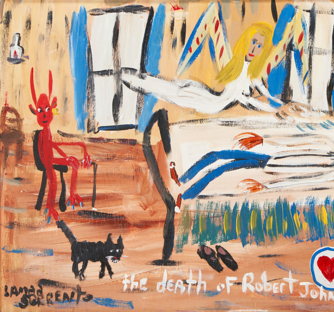 Lot 177: Lamar Sorrento, O/B Painting, Death of Robert Johnson
