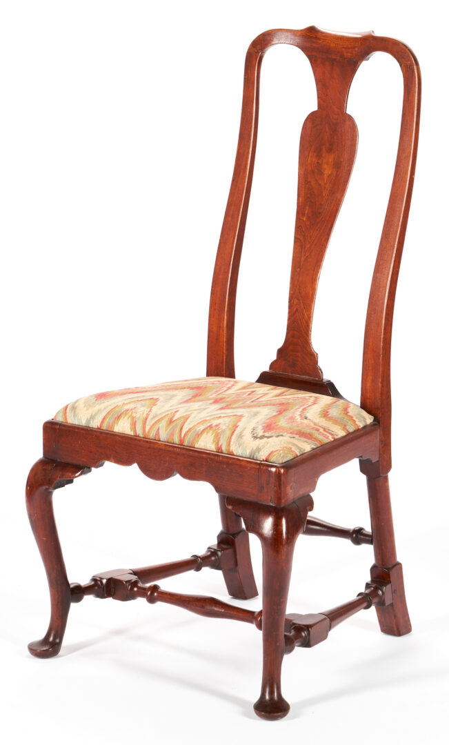 Lot 224: Attr. Rhode Island Queen Anne Side Chair, ex- Leigh Keno