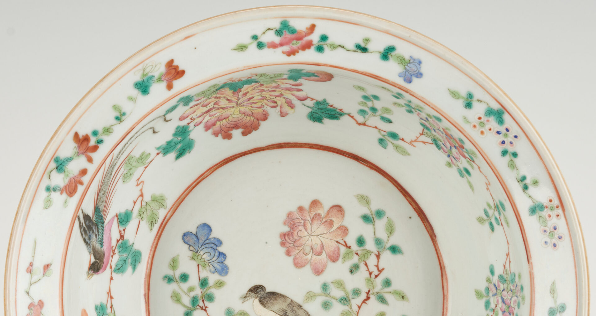 Lot 22: Chinese Export Famille Rose Porcelain Basin