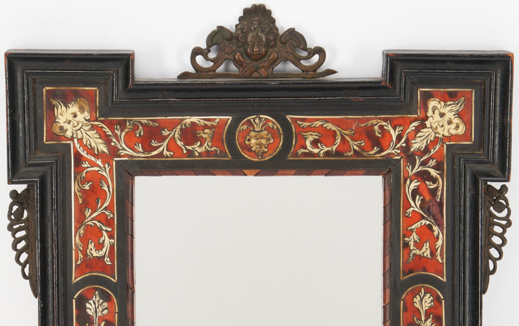 Lot 233: Dutch Baroque Style Inlaid Tortoise Shell Mirror