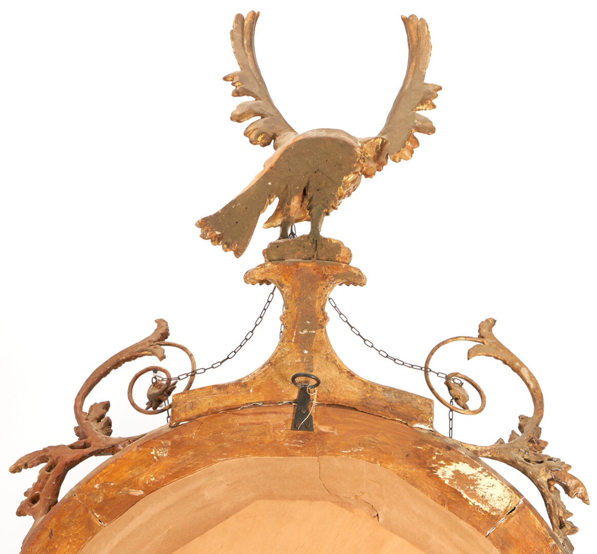Lot 241: English Regency Style Girandole Mirror, Eagle Crest