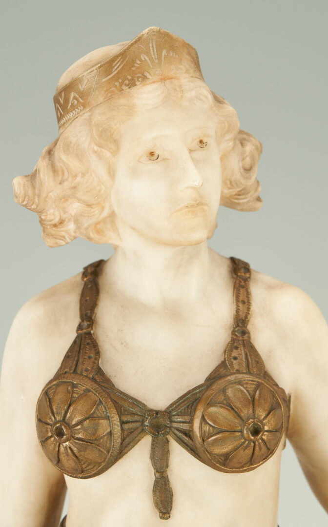 Lot 250: Manner of Guiseppe Gambogi Parcel Gilt Marble Sculpture of a Woman
