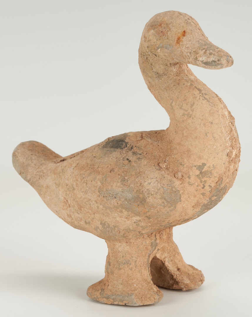 Lot 262: Chinese Pottery Duck, Han Dynasty
