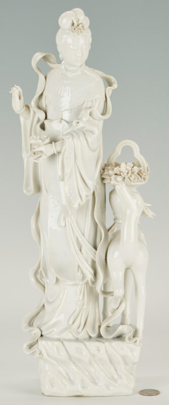 Lot 269: Dehua Porcelain Guanyin & Deer