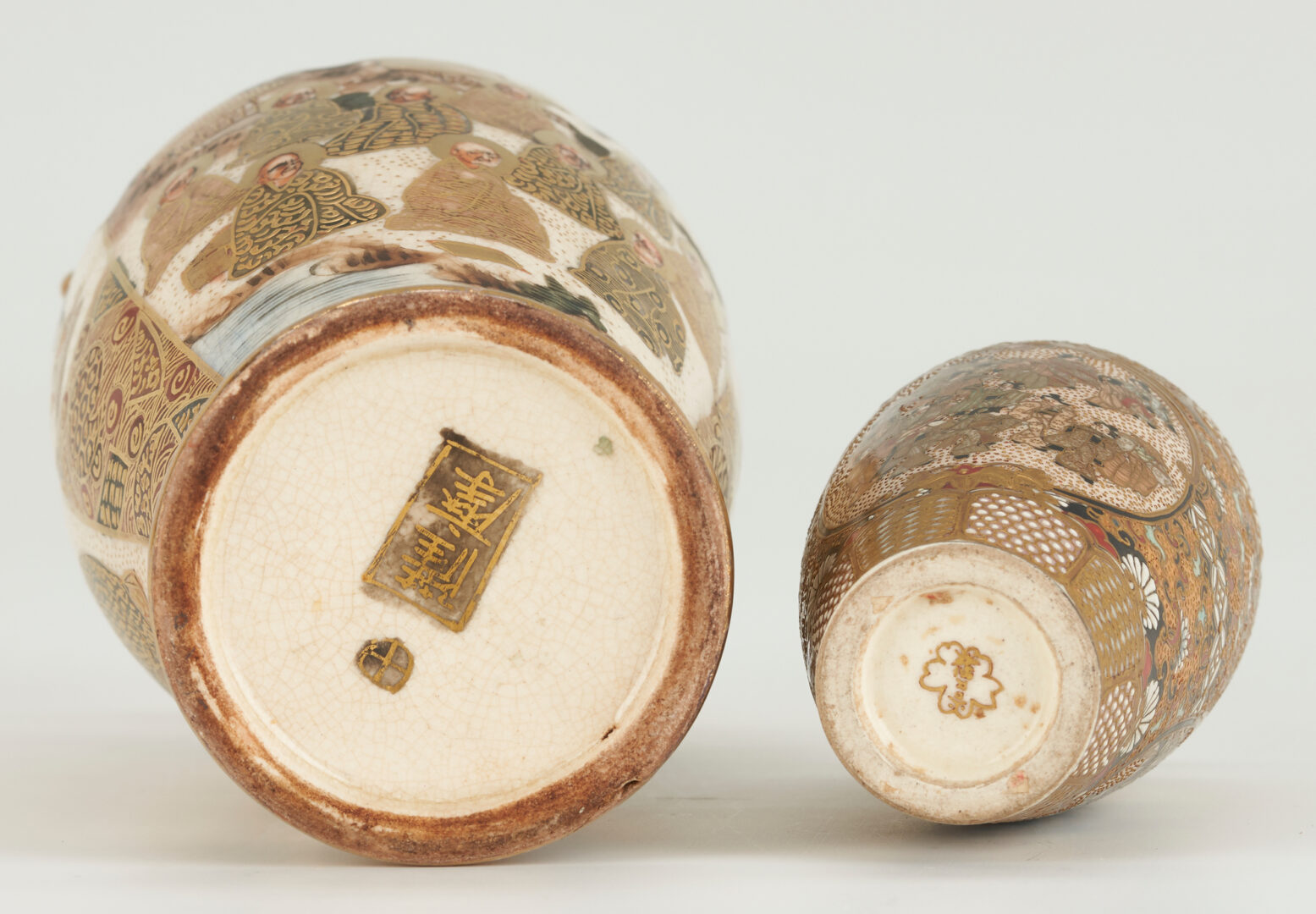 Lot 277: 4 Japanese Meiji Period Satsuma Vases, incl. Miniatures