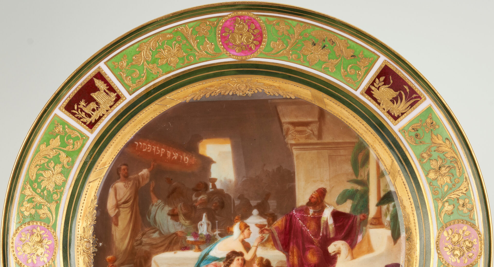 Lot 286: 4 Royal Vienna Porcelain Cabinet Plates, Classical & Biblical Scenes
