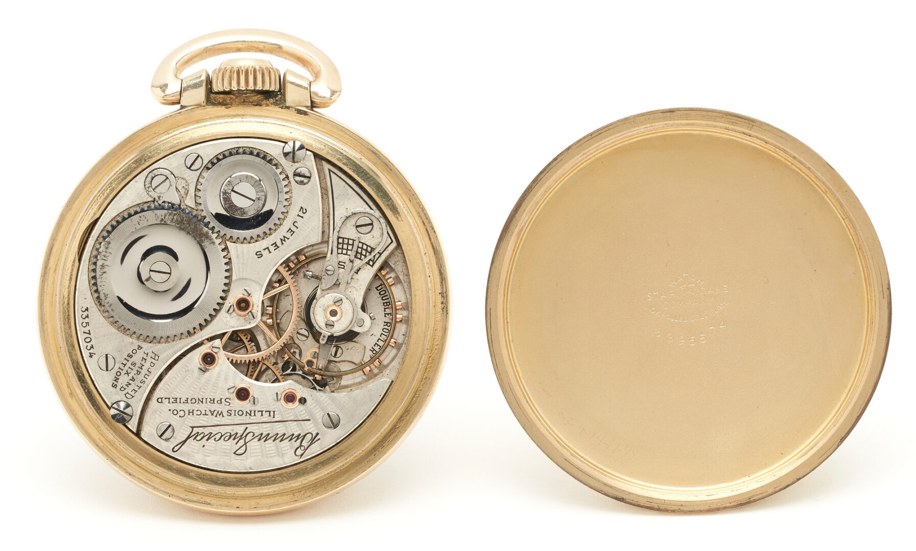 Lot 336: 2 Illinois Bunn Special Pocket Watches, 1 of 2