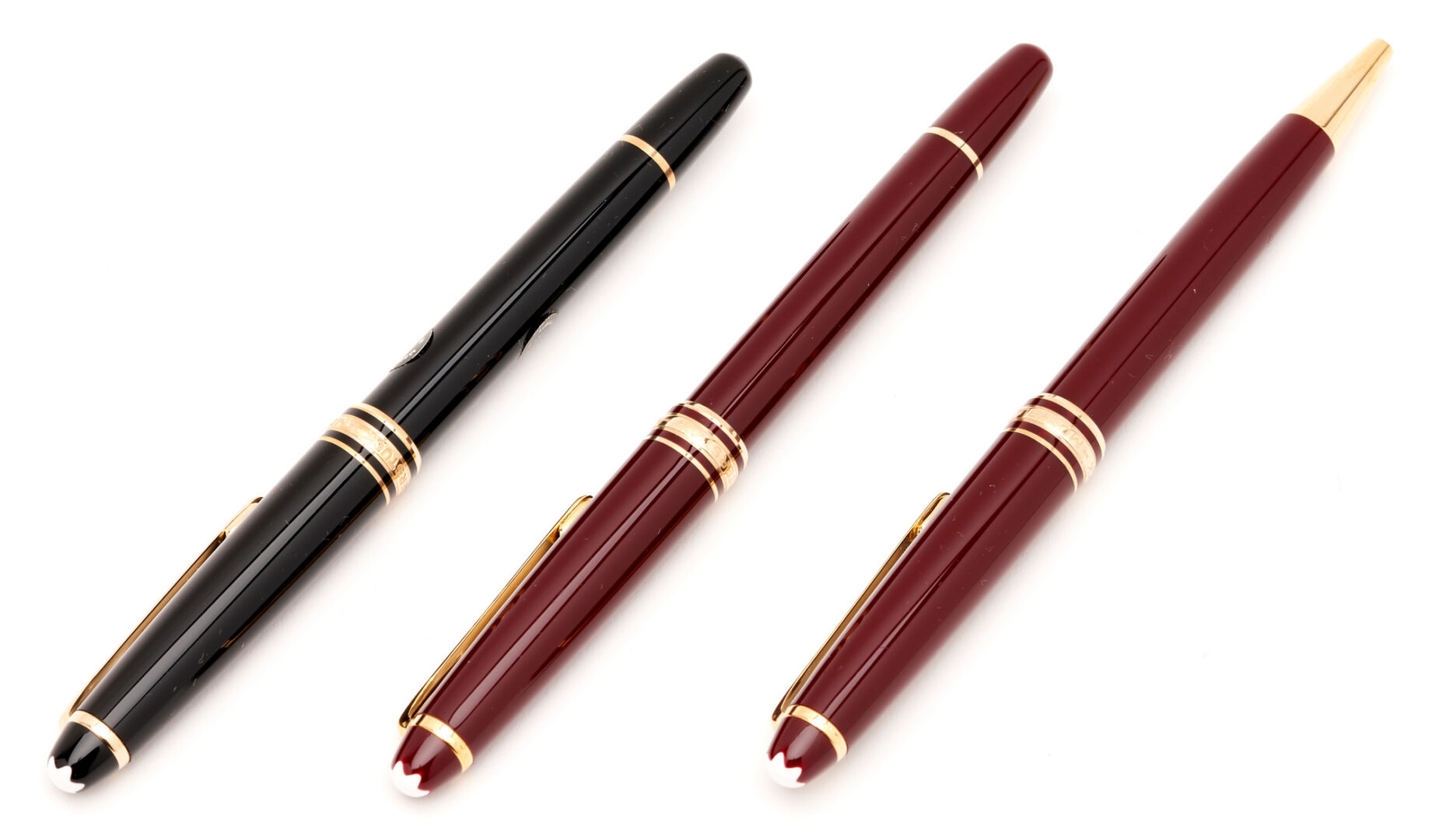 Lot 343: 3 Montblanc Meisterstuck Classique Pens, incl. 2 Fountain Pens