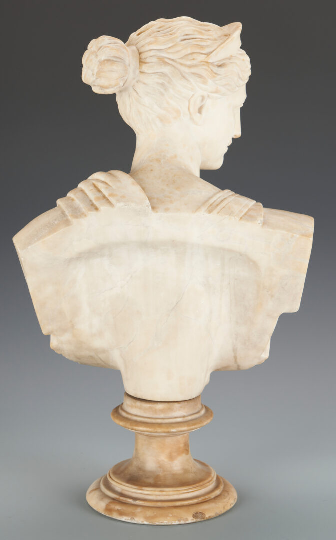 Lot 368: Marble Bust & 2 Garnitures After Hippolyte Ferrat