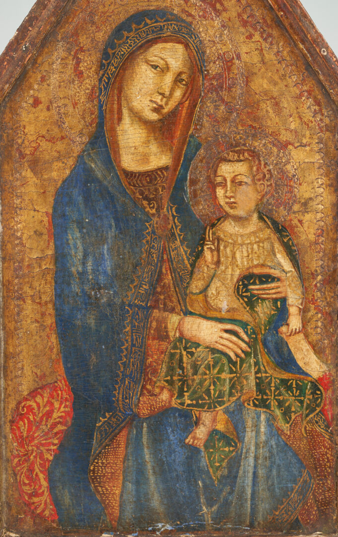 Lot 378: Italian School Icon or Altar Painting, Madonna and Child