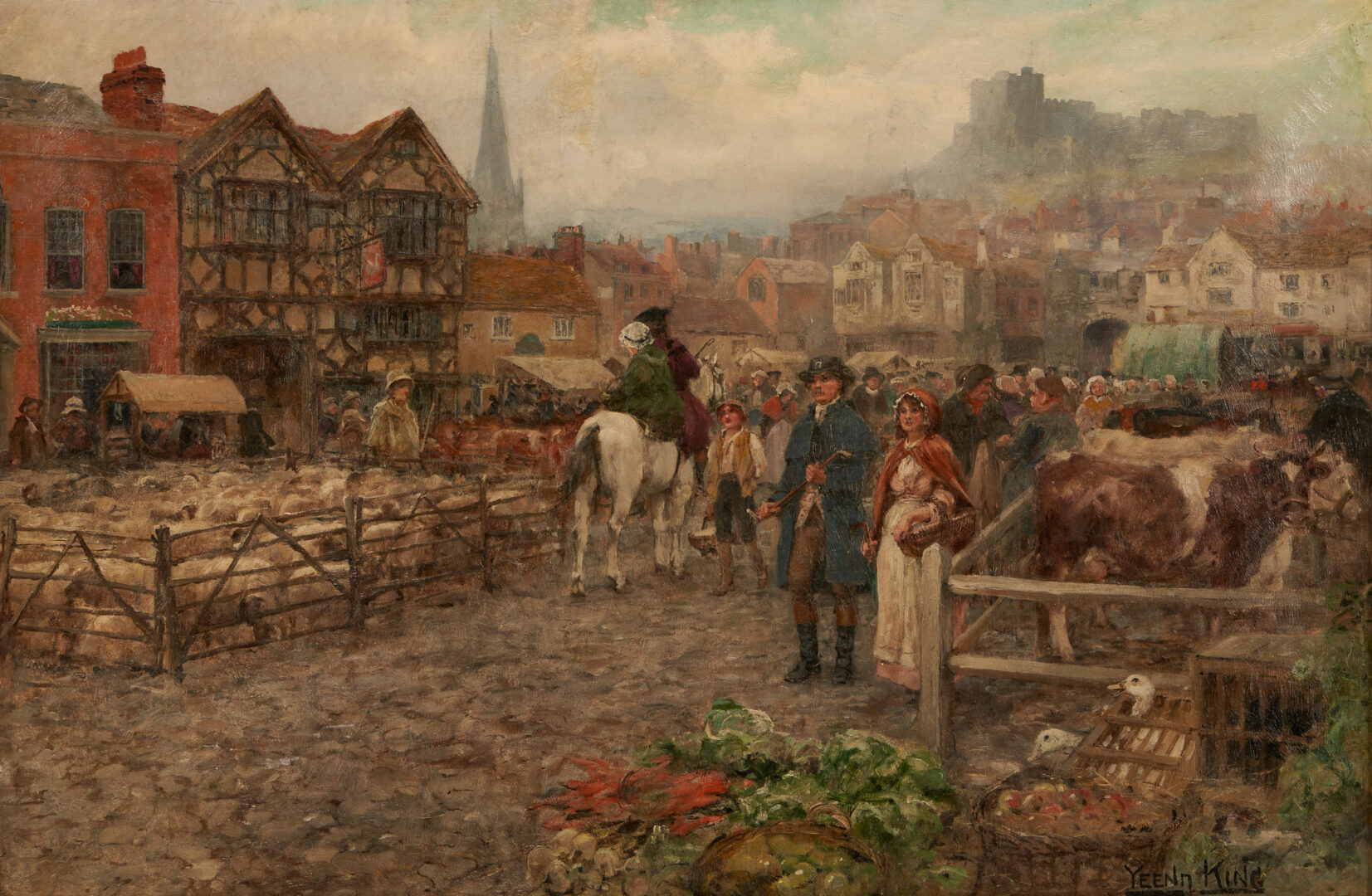 Lot 405: Henry John Yeend King O/C Painting, Marketplace
