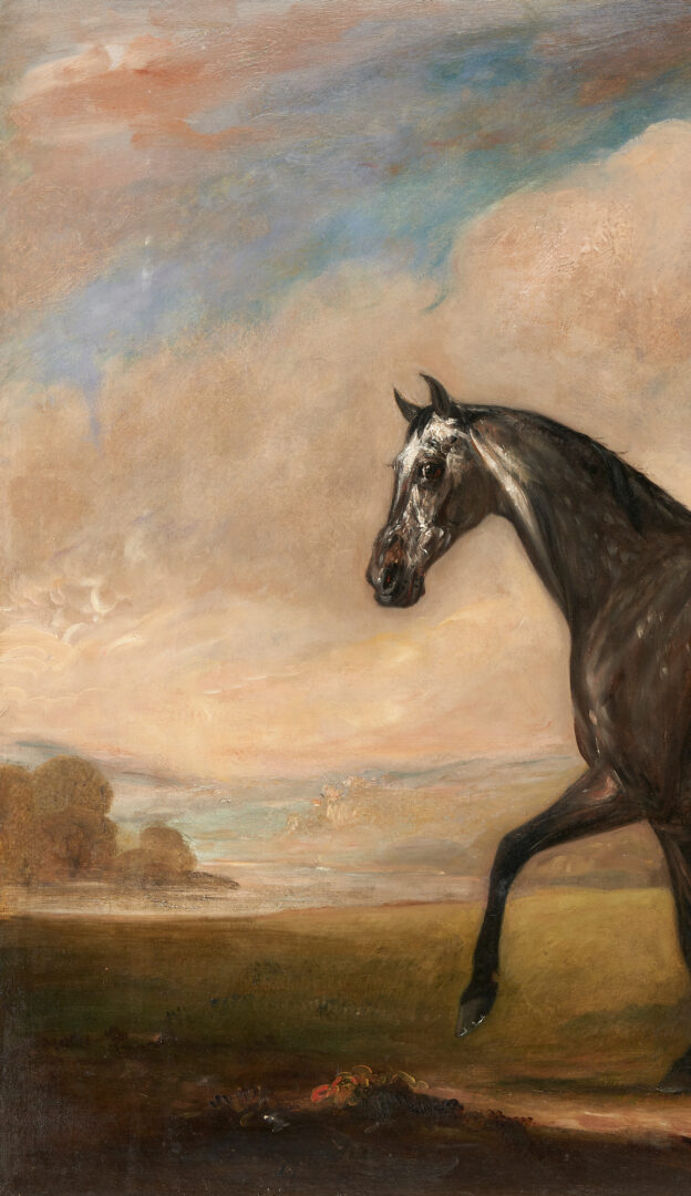 Lot 407: Historical English Horse Painting, possibly by John Ferneley, Sr.