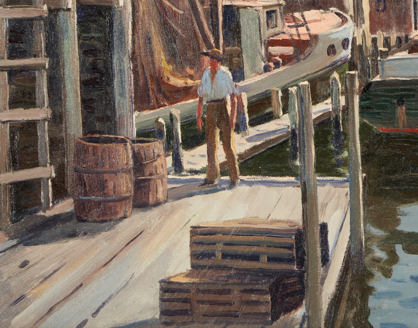 Lot 428: C. Gordon Harris O/C Rhode Island Maritime Painting