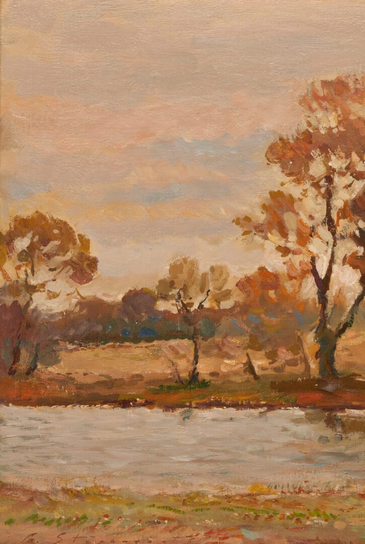 Lot 429: Grigory Stepanyants O/C Landscape Painting, October, Lebanon, PA.