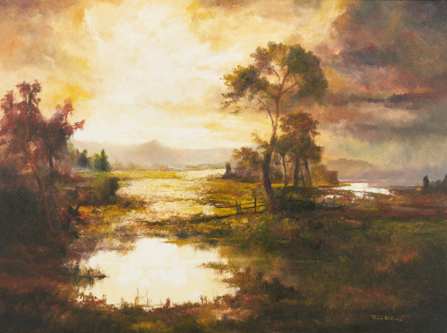 Lot 440: Large Ron Williams O/C Landscape Painting