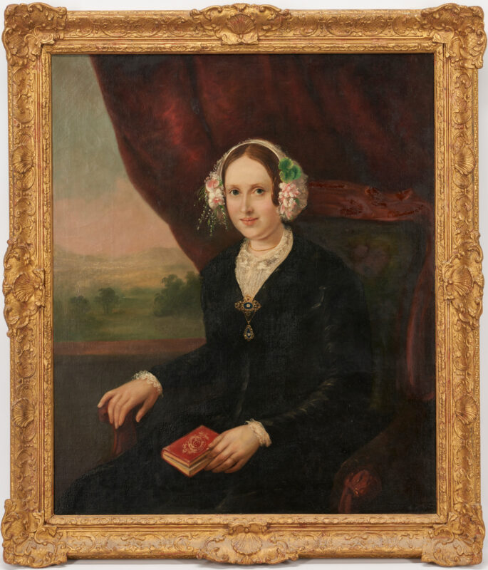 Lot 447: TN Portrait of a Young Woman, possibly W. H. Scarborough