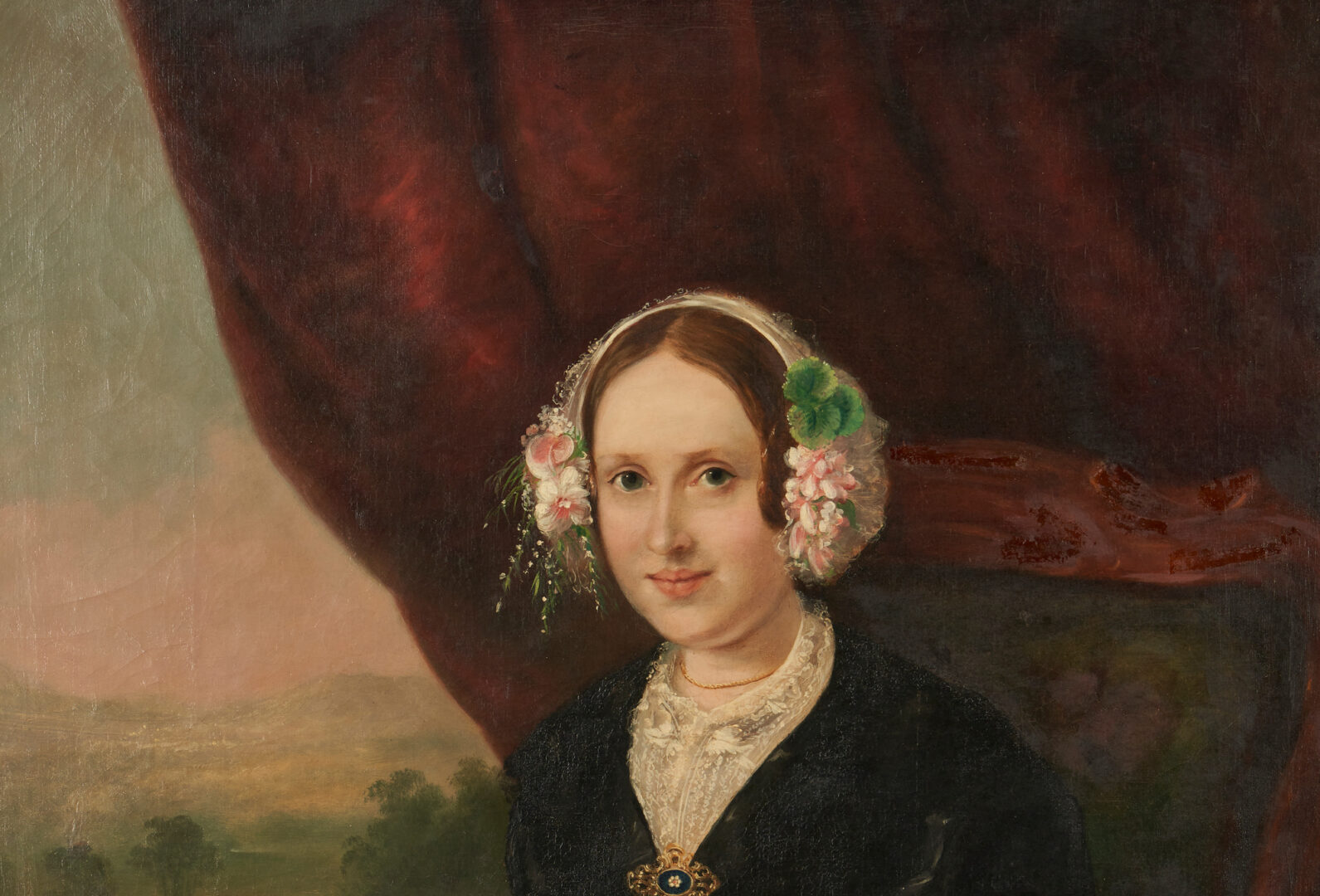 Lot 447: TN Portrait of a Young Woman, possibly W. H. Scarborough