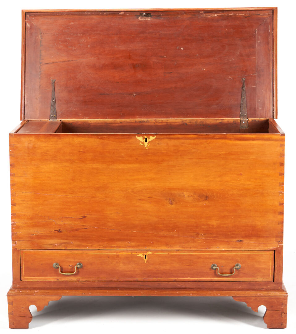 Lot 454: Southern Federal Eagle Inlaid Blanket Chest