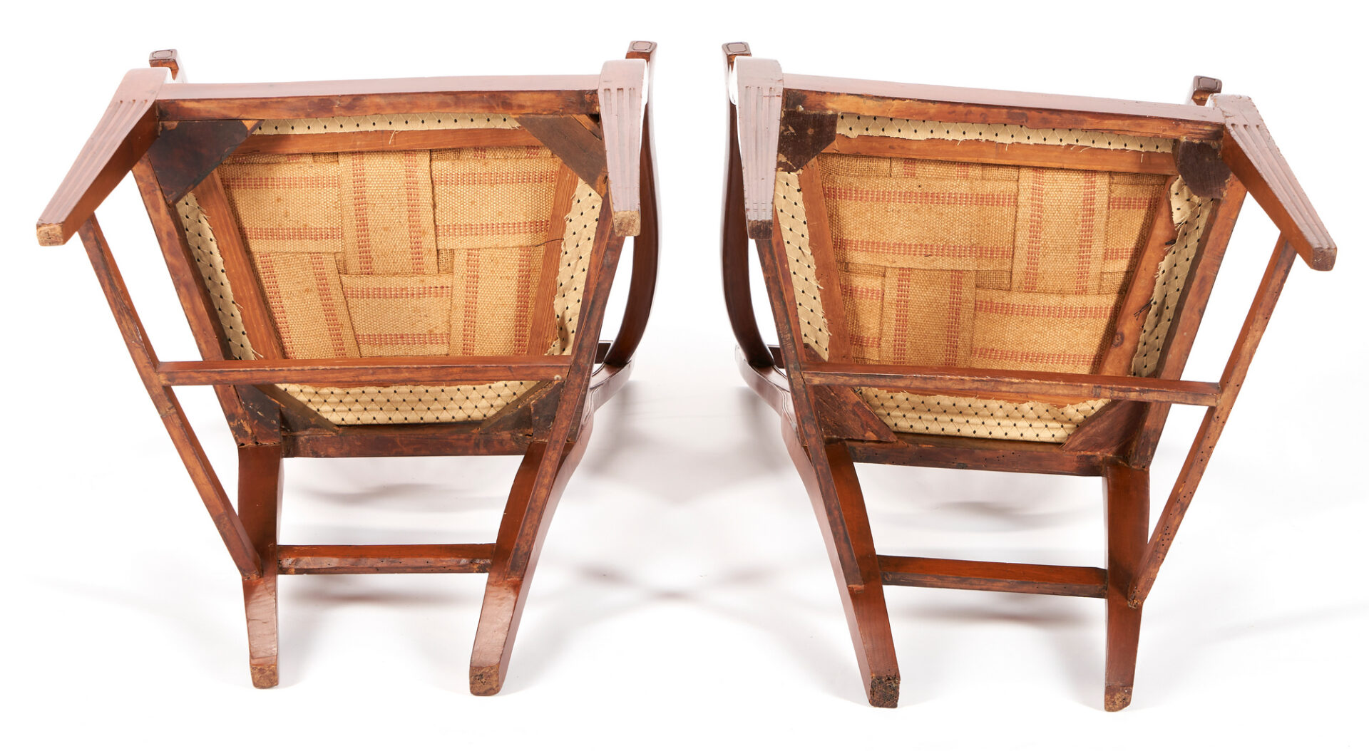 Lot 455: Pair Southern Hepplewhite Arm Chairs