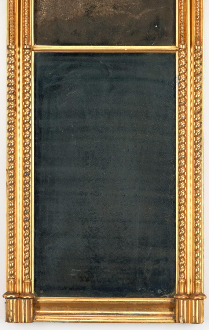 Lot 466: American Classical Giltwood Pier Mirror, ex- New Hampshire Gov. Robert Bass