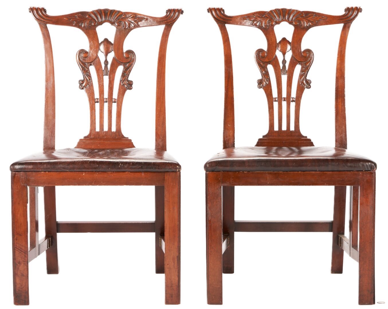 Lot 469: Rare Pair of British Concertina Action Chairs, possibly Naval Campaign