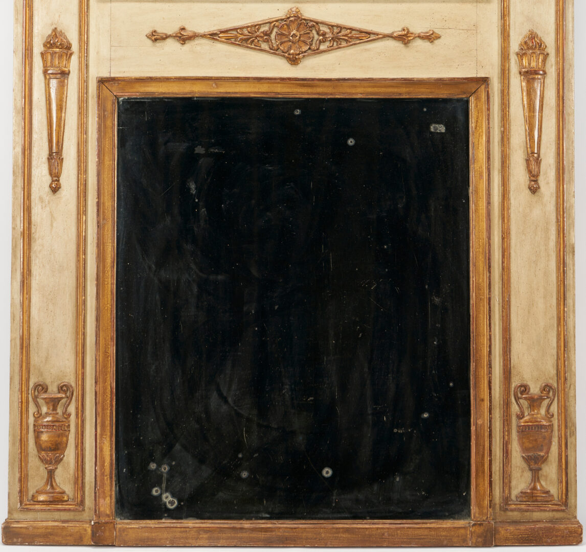 Lot 473: Large Continental Trumeau Mirror, Classical Theme