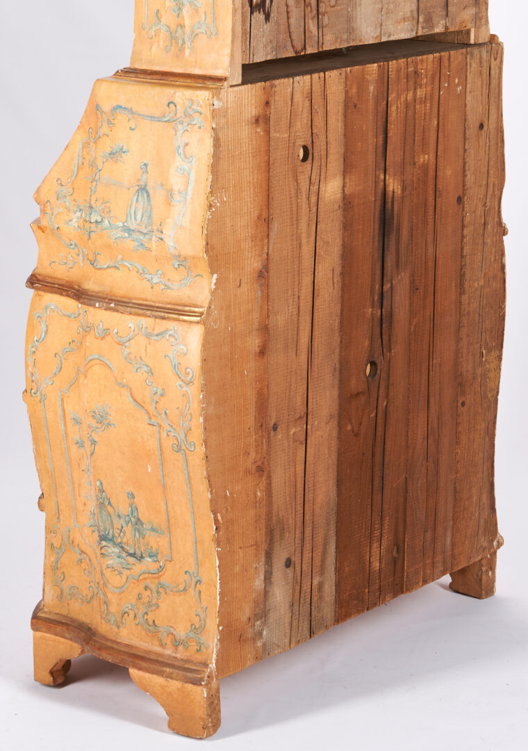 Lot 481: Baroque style Lacca Povera Paint Decorated Secretary Bookcase
