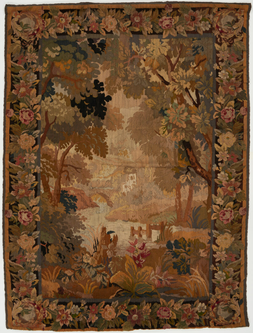 Lot 488: Large French Aubusson Landscape Tapestry