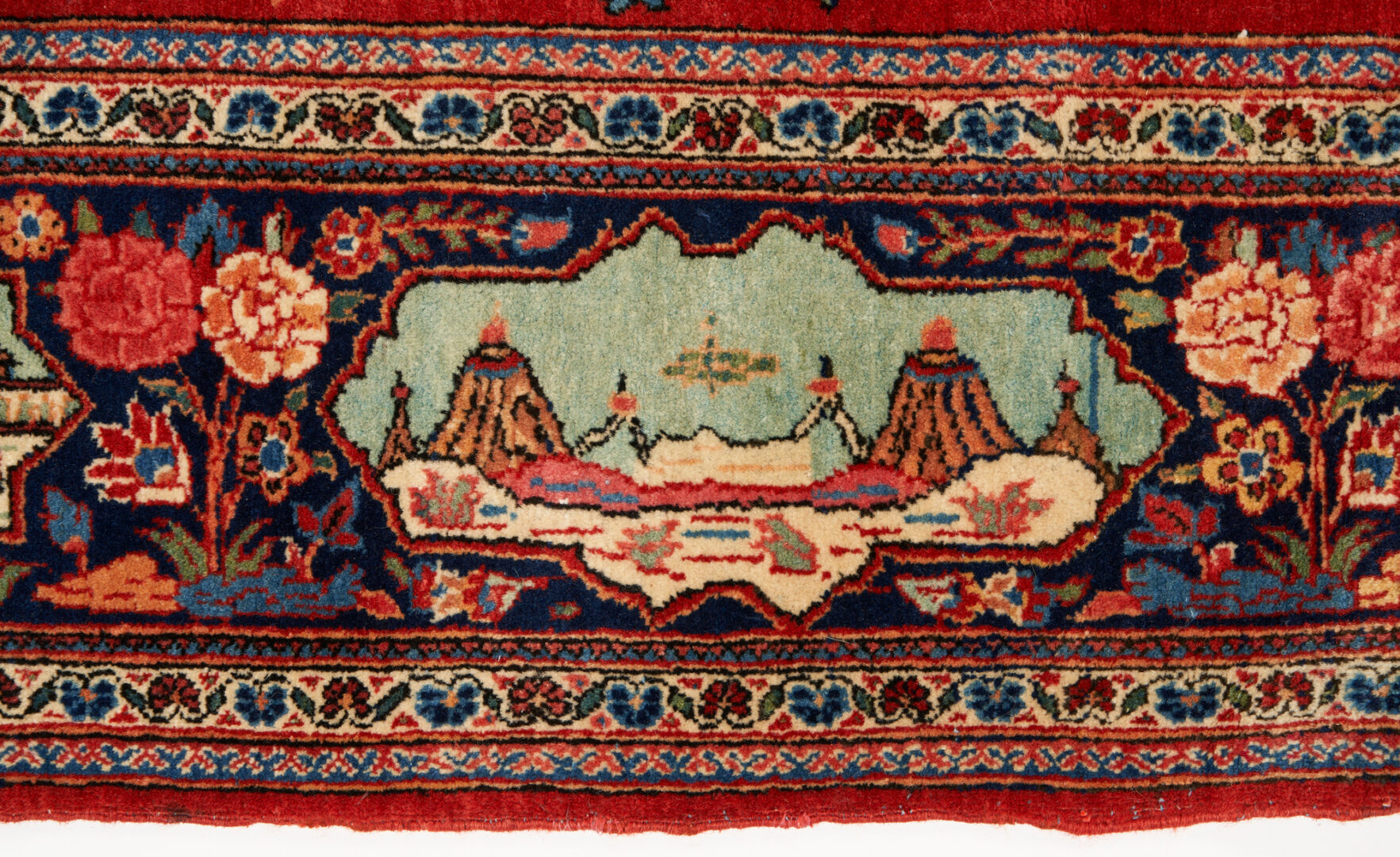 Lot 494: 2 Kashan Pictorial Persian Carpets