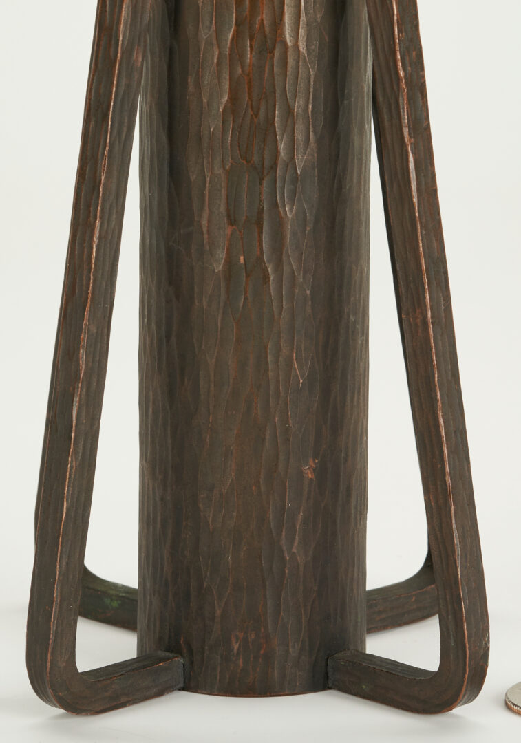 Lot 501: Roycroft Arts & Crafts Copper Buttress Vase by Karl Kipp