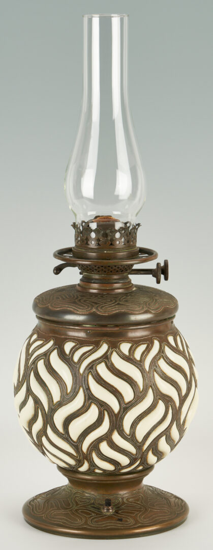 Lot 503: Tiffany Studios Lamp with Favrile Shade, c. 1899
