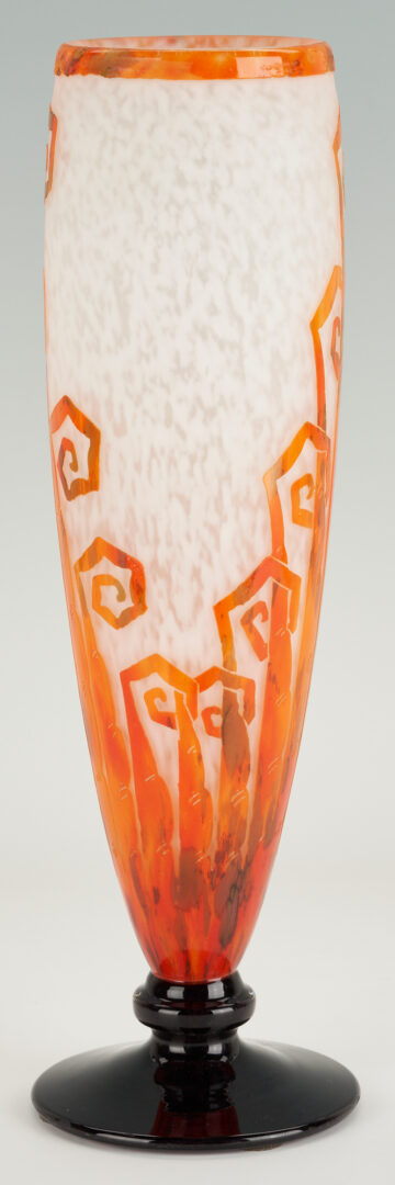 Lot 505: Schneider Le Verre Fougeres Art Glass Vase