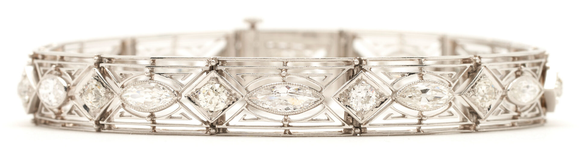 Lot 50: Art Deco Platinum & Diamond Bracelet