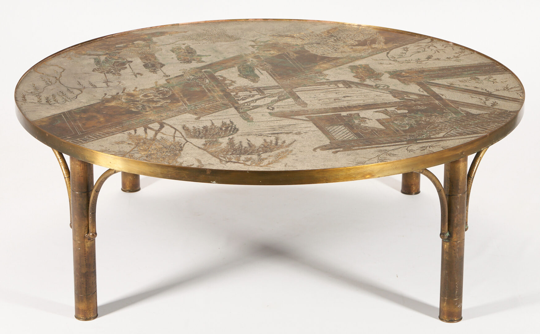 Lot 522: Philip and Kelvin LaVerne Chan Coffee Table, Round Form
