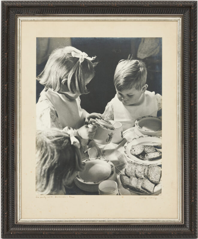 Lot 544: Exhibited George Konig Photograph, Dr. Barnardo's Home Tea Party