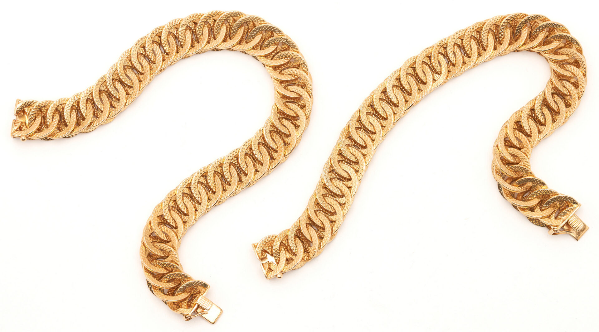 Lot 55: Ladies 18K Yellow Gold Convertible Choker Necklace